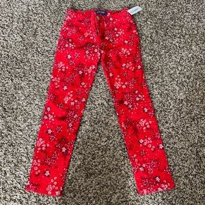 Girls Red pants size 6 regular NWT